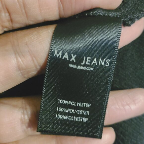 Max Jeans | Women's Black Sequin Full Zipper Shacket (Size Medium) - Picture 5 of 11